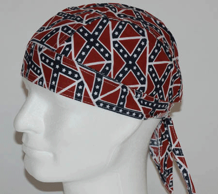 Bandana cap met rebel vlag print